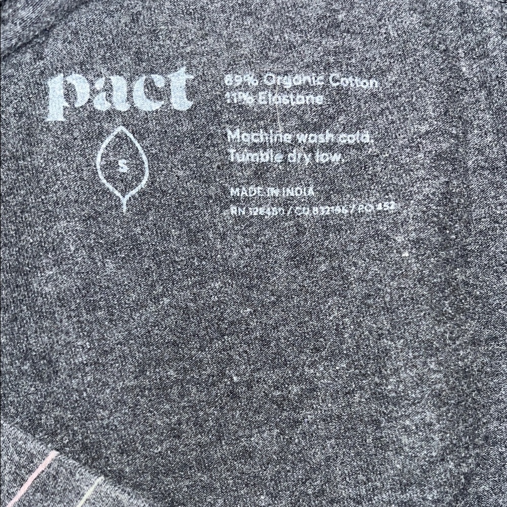 Pact Gray Striped Leggings - Picture 3 of 4